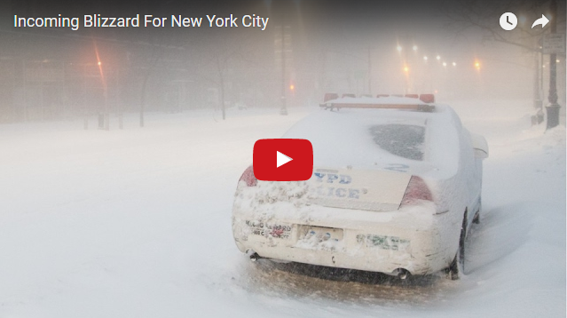 В Нью-Йорке объявили чрезвычайное положение из-за снежного шторма