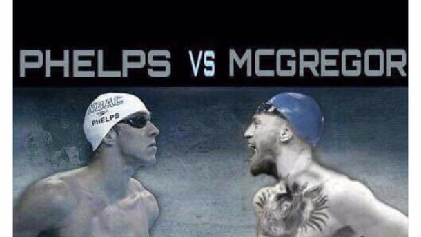 Майел Фелпс готов посоревноваться с Макгрегором в плавании, дав бойцу фору в 50 метров
