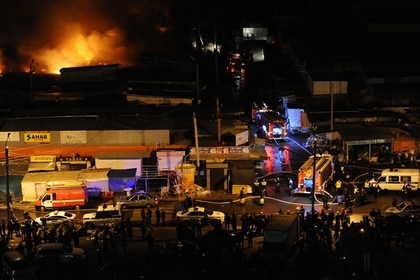 Пожар на рынке в Ростове-на-Дону локализован