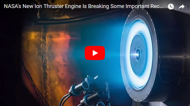NASA испытало рекордный ионный двигатель