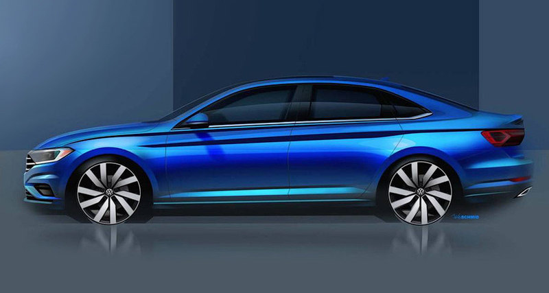 Volkswagen показал первое изображение нового седана Jetta