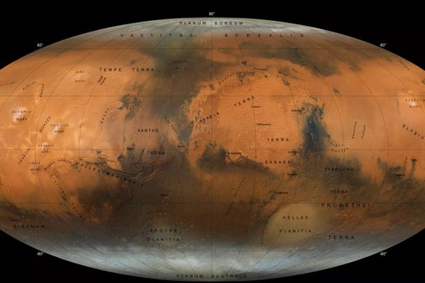 Ученые создали новую подробную карту Марса
