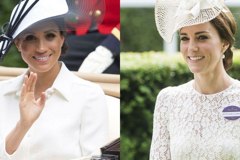 Меган Маркл vs Кейт Миддлтон: образы герцогинь на королевских скачках