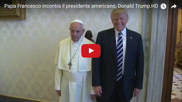 Появилось видео встречи Трампа с Папой Римским