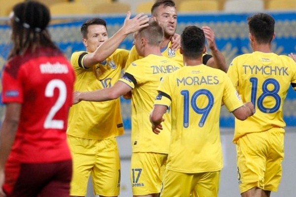 Сборная Украины победила команду Швейцарии в Лиге наций УЕФА