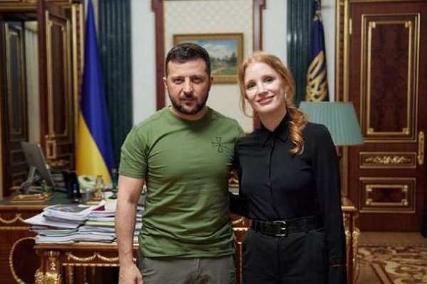 Зеленский встретился с оскароносной актрисой Джессикой Честейн