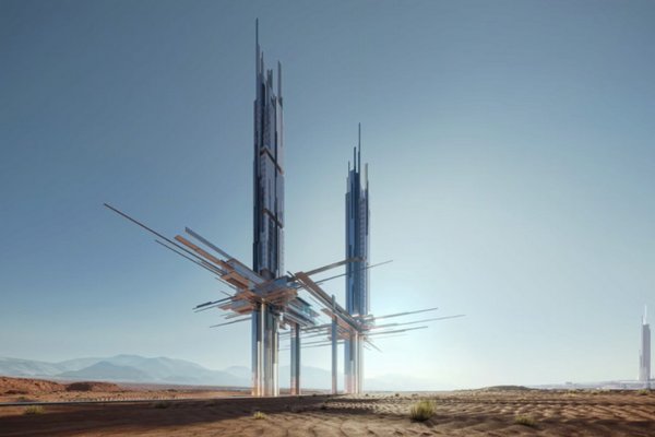 В Саудовской Аравии планируют построить небоскребы, которые будут выглядеть как мираж. Фото