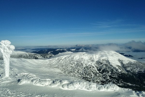 В Карпатах ударил 16-градусный мороз: снежное фото с вершины горы Пип Иван
