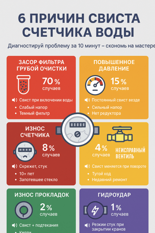 Почему счетчик воды свистит и как это исправить: от диагностики до рем
