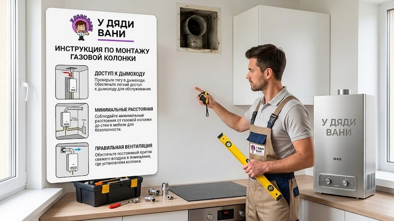 Как выбрать место для монтажа газовой колонки