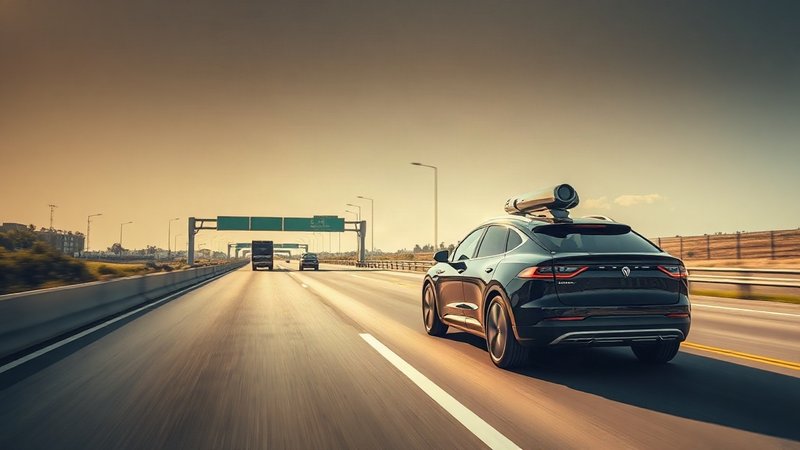 Искусственный интеллект за рулем: Tesla разрешила авто перехватывать управление у водителя Экстерьер передового электрического беспилотного автомобиля, плавно дв