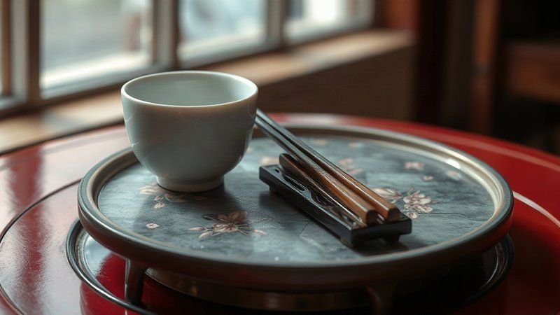 Культурный кодекс Китая: этикет деловых обедов, традиция «ганьбэй» и подарки Традиционный китайский круглый сервированный стол с фарфоровой пиалой