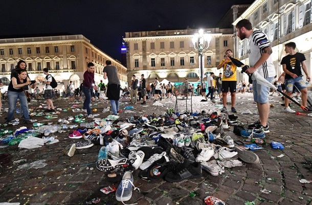 Паника в Турине: 1500 пострадавших на площади