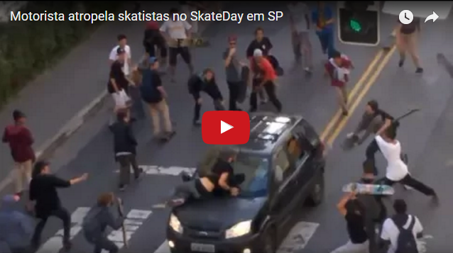 В Бразилии внедорожник на полном ходу врезался в толпу скейтбордистов