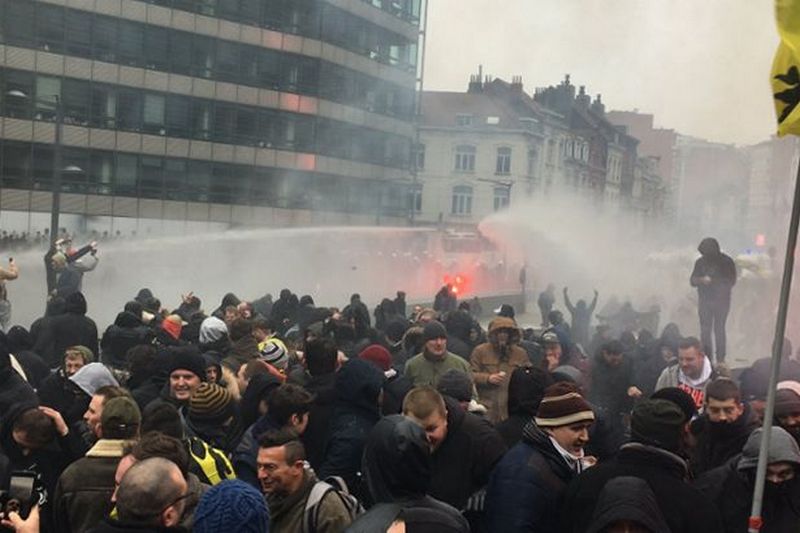 В ходе протестов в Брюсселе задержали почти 70 активистов